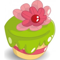 sticker gateau cerise