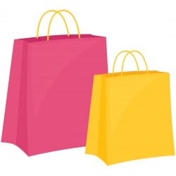 autocollant sac a main rose