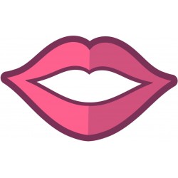 autocollant bouche deco