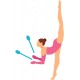 autocollant gymnastique chambre fille
