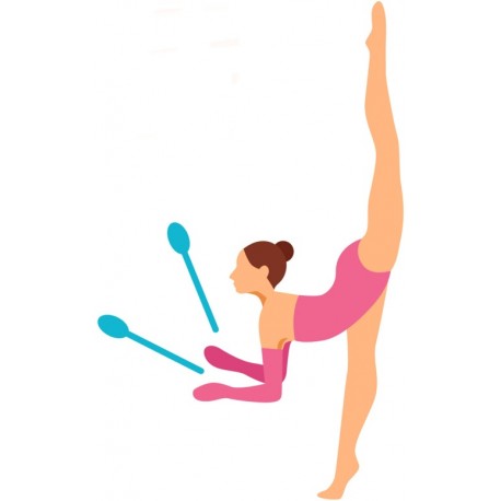 autocollant gymnastique chambre fille