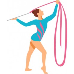 autocollant gymnastique deco