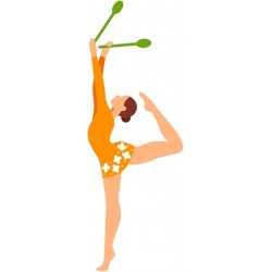 autocollant gymnastique decoration