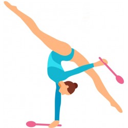 autocollant gymnastique fushia