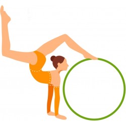 autocollant gymnastique vert