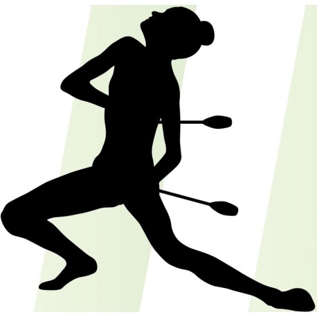 autocollants muraux gymnastique decoratif