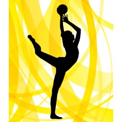 autocollants muraux gymnastique geant