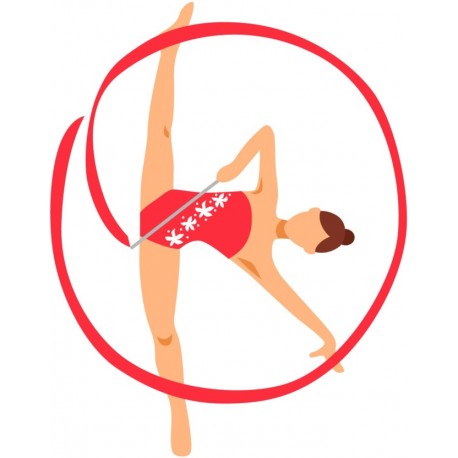 autocollants muraux gymnastique rose noir