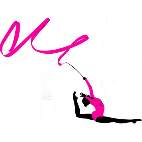 autocollants muraux gymnastique ruban