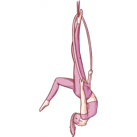 autocollants muraux gymnastique ruban fushia