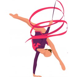 sticker gymnastique rose