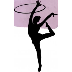 sticker mural gymnastique cerceau