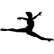 sticker mural gymnastique fille