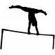 sticker mural gymnastique noir et blanc