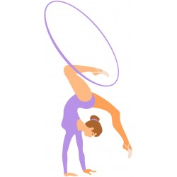stickers gymnastique bleu
