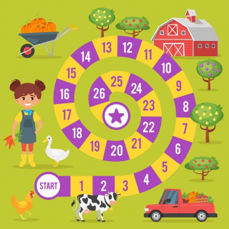 stickers jeux table ferme