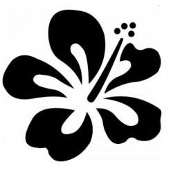 sticker Hibiscus voiture