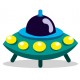 sticker robot bleu