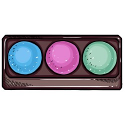 autocollant crayon maquillage visage