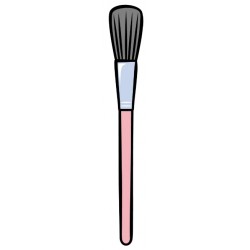 sticker mural pinceau maquillage