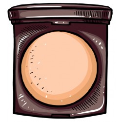 sticker mural poudre maquillage