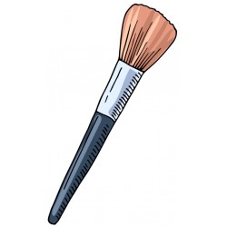 sticker pinceau de maquillage
