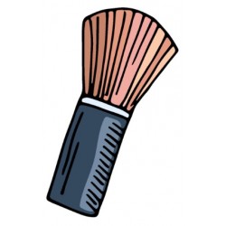 sticker pinceau poudre maquillage