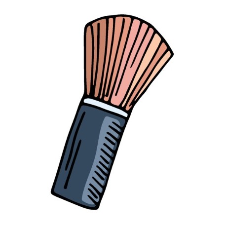 sticker pinceau de maquillage yeux
