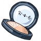 sticker pinceau poudre maquillage