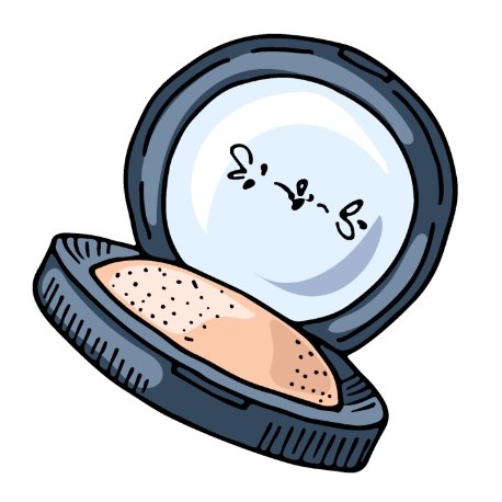 sticker pinceau poudre maquillage
