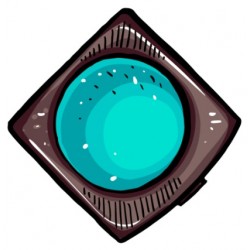 sticker poudre maquillage bleu