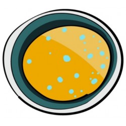 sticker poudre maquillage jaune
