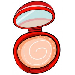 sticker poudre maquillage fille