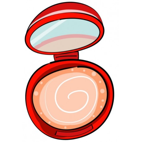 sticker poudre maquillage jaune