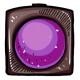 sticker poudre maquillage rouge