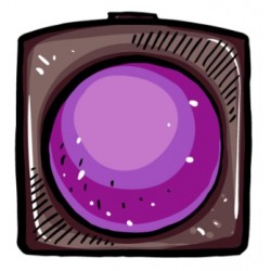 sticker poudre maquillage violet