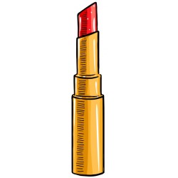 stickers poudre maquillage orange