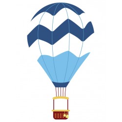 autocollant mural montgolfiere chambre