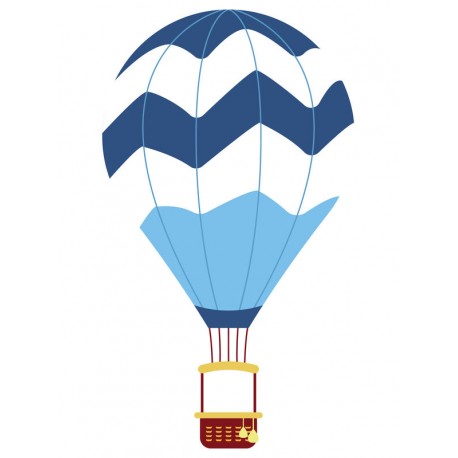 autocollant mural montgolfiere chambre