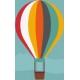 autocollant mural montgolfiere decoratif
