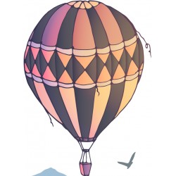 autocollant mural montgolfiere pas cher