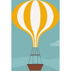 autocollant mural montgolfiere tendance