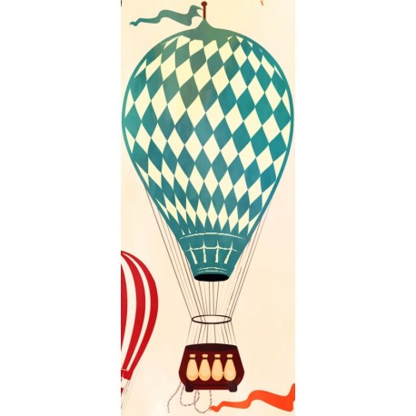 autocollant muraux montgolfiere bebe