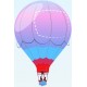 autocollants muraux montgolfiere decoratif