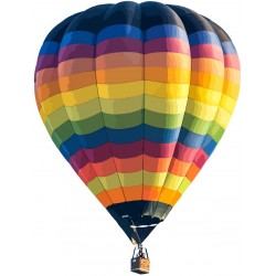 autocollants muraux montgolfiere multicolore