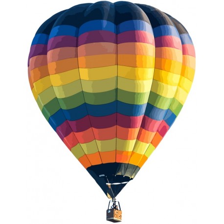 autocollants muraux montgolfiere jaune