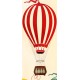 autocollants muraux montgolfiere rose