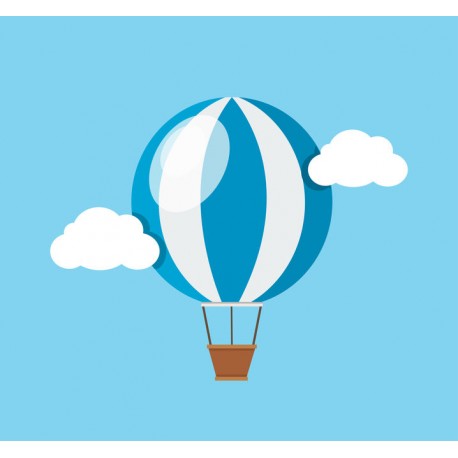 sticker mural montgolfiere chambre