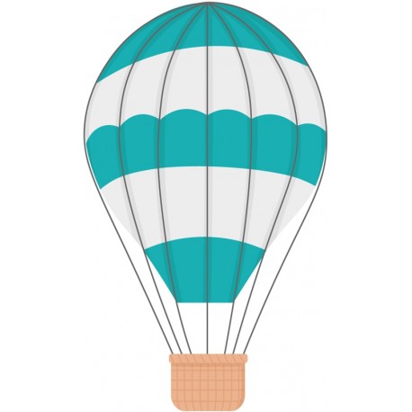 sticker mural montgolfiere decoratif
