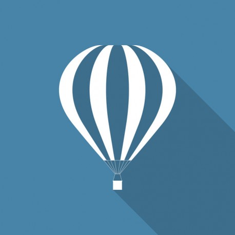 sticker mural montgolfiere fille